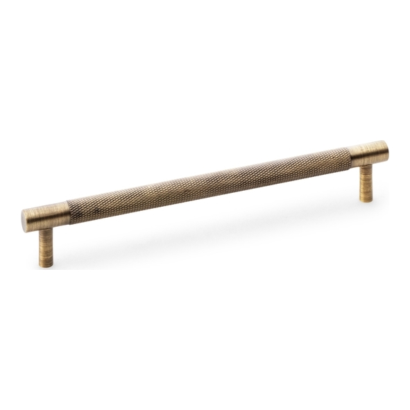 AW810-192-AB • 192mm c/c • Antique Brass • Alexander & Wilks Brunel Knurled T-Bar Cupboard Handle